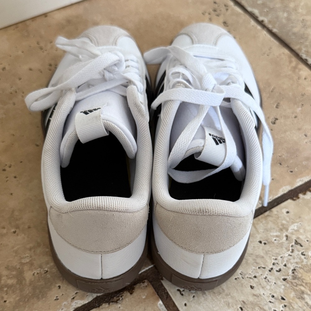 Adidas Women’s White and Black Sneakers - Picture 2 of 5